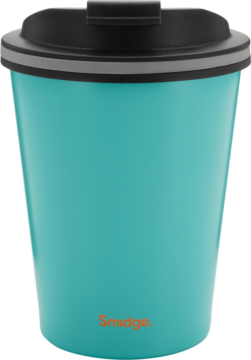 Smidge Thermosbeker On The Go 236 Ml Rvs Turquoise/zwart