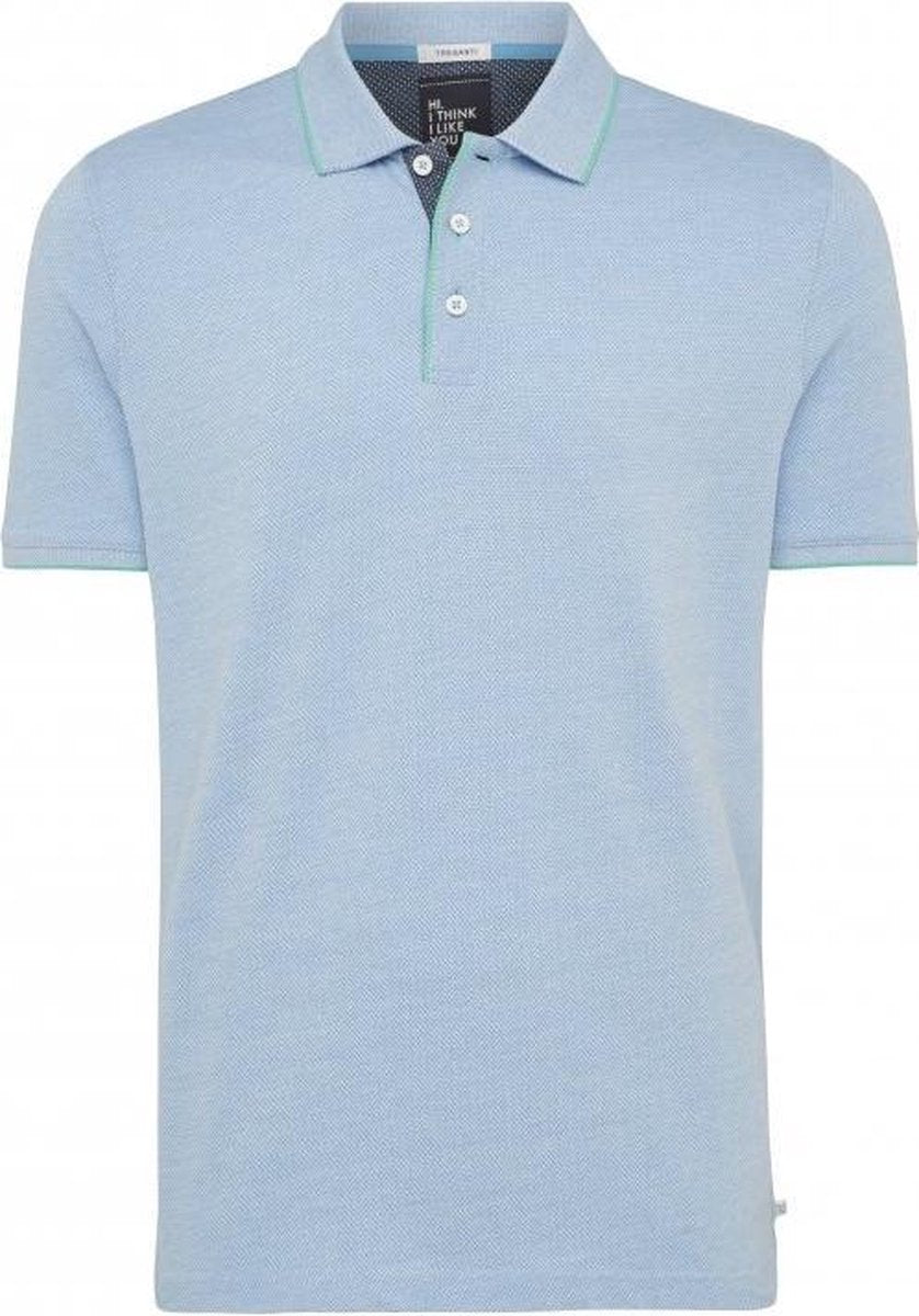 Tresanti Heren Poloshirt Sky Blauw Piqué Regular Fit - M