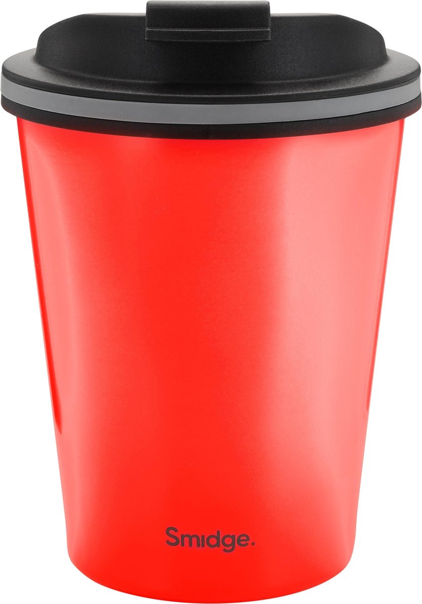 Smidge Thermosbeker On The Go 236 Ml Rvs Rood/zwart