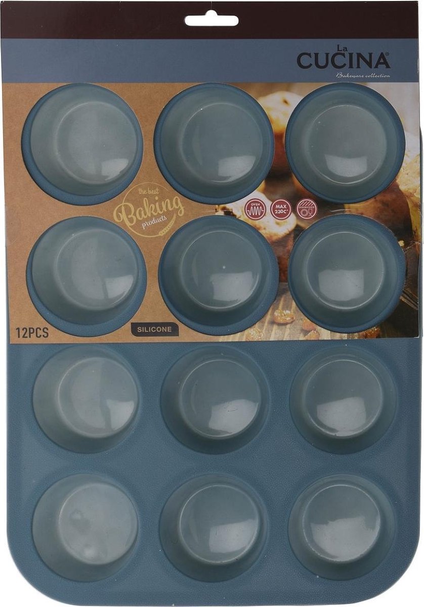 Muffin / Cupcake Siliconen Bakvorm 12 stuks