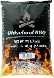 OldschoolBBQ Premium Barbecue pellets Hickory / Walnoot 9 kg voor pellet BBQ