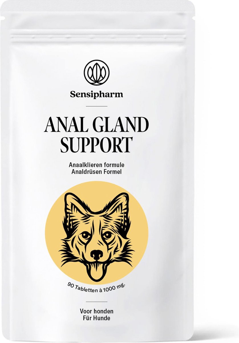 Sensipharm Anal Gland Support voor Hond en Kat - Voedingssupplement bij Anaalklieren - 90 Tabletten à 1000 mg