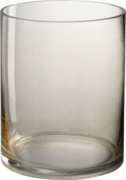 J-Line Windlicht Wls Rond Glas Beige