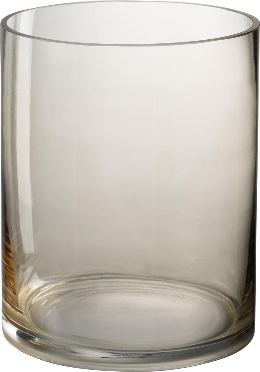 J-Line Windlicht Wls Rond Glas Beige