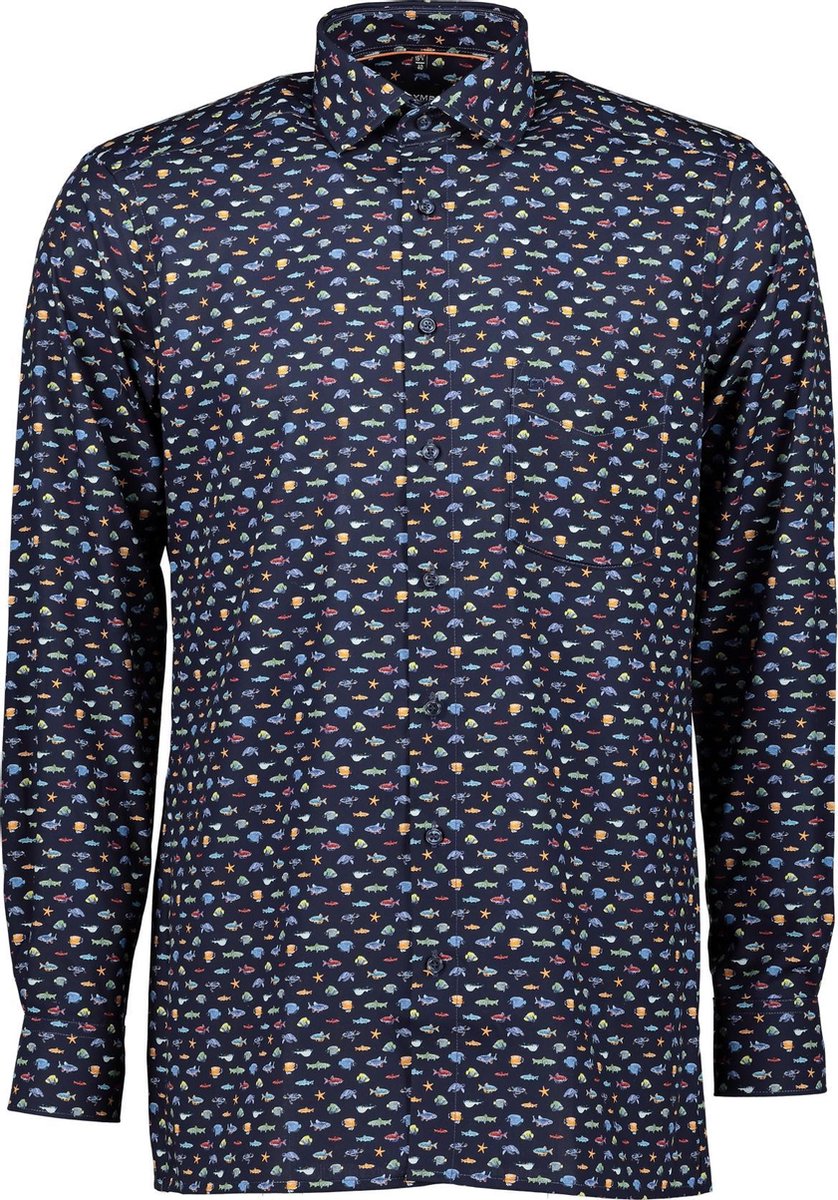 Olymp Overhemd - Modern Fit - Blauw - 48