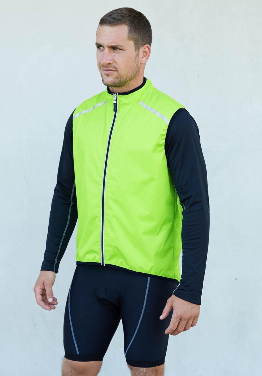 Unisex wielrenjas - lime - Maat M