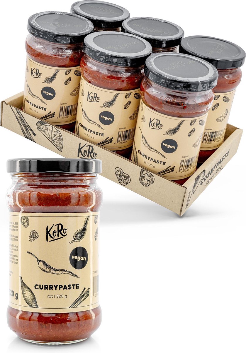 KoRo | Curry pasta rood 6 x 320g