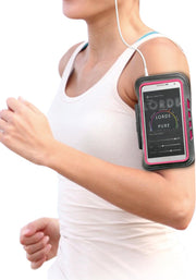 BeHello Universele LED Sportsarmband XXL - Grijs/Roze