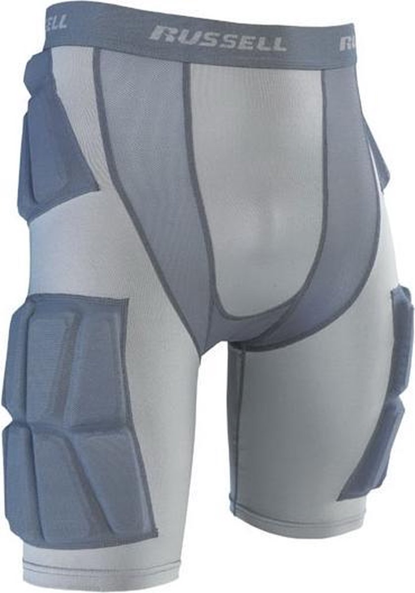 Russell Athletic - Rugby Broek - NFL - American Football - Met Ingenaaide Pads - Volwassenen - Grijs - XL