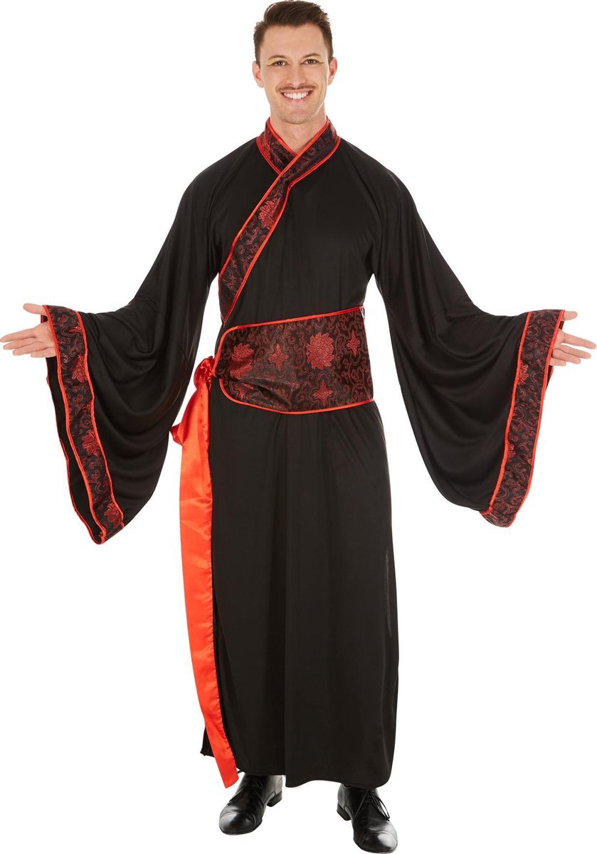 dressforfun - herenkostuum Aziaat XXL  - verkleedkleding kostuum halloween verkleden feestkleding carnavalskleding carnaval feestkledij partykleding - 301044