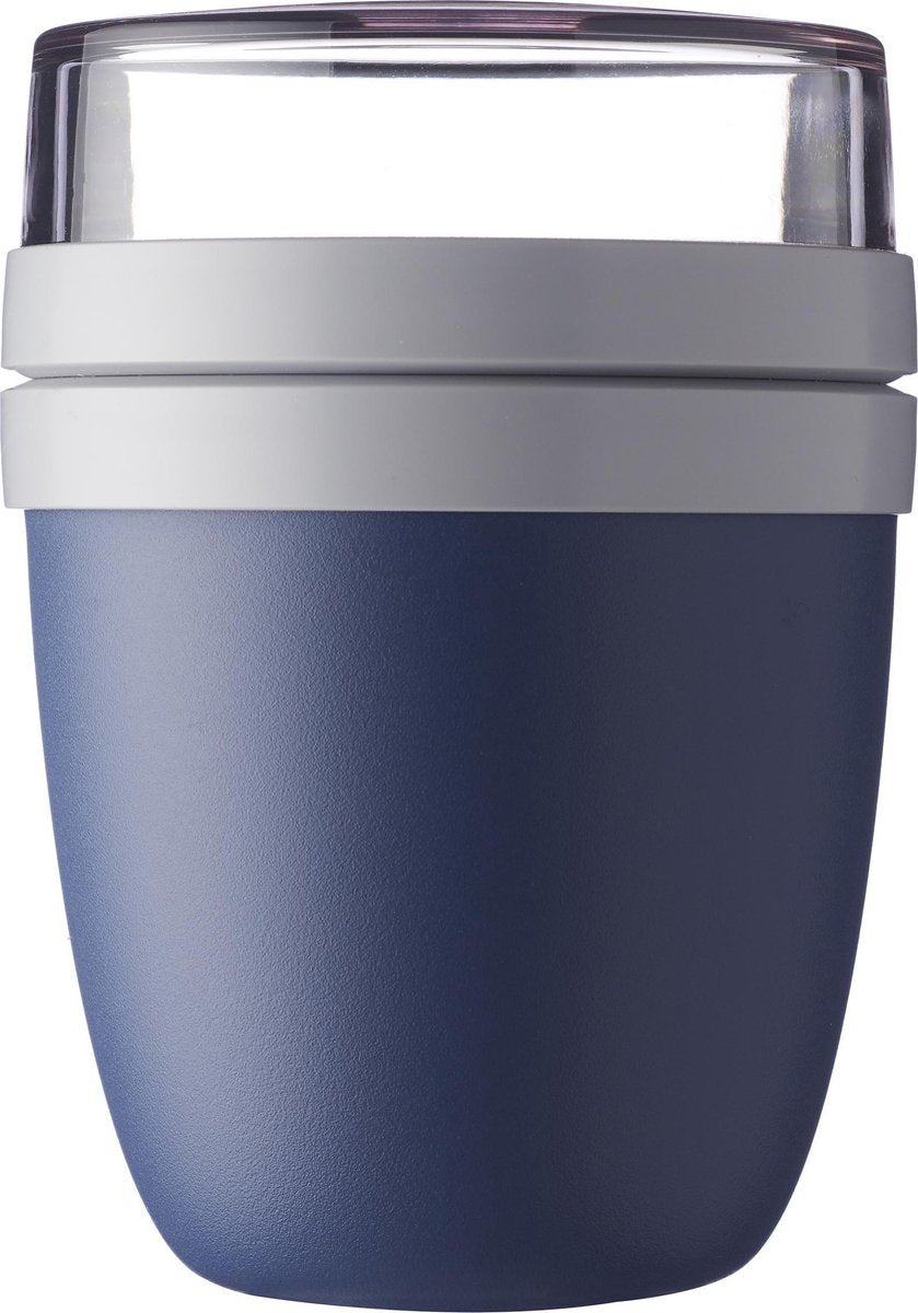 Mepal – Lunchpot Ellipse – Praktische muesli beker to go – Nordic denim – Geschikt voor vriezer