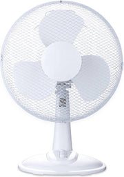 Ventilator - Aigi Lyno - 25W - Tafelventilator - Staand - Rond - Mat Wit - Kunststof - BES LED