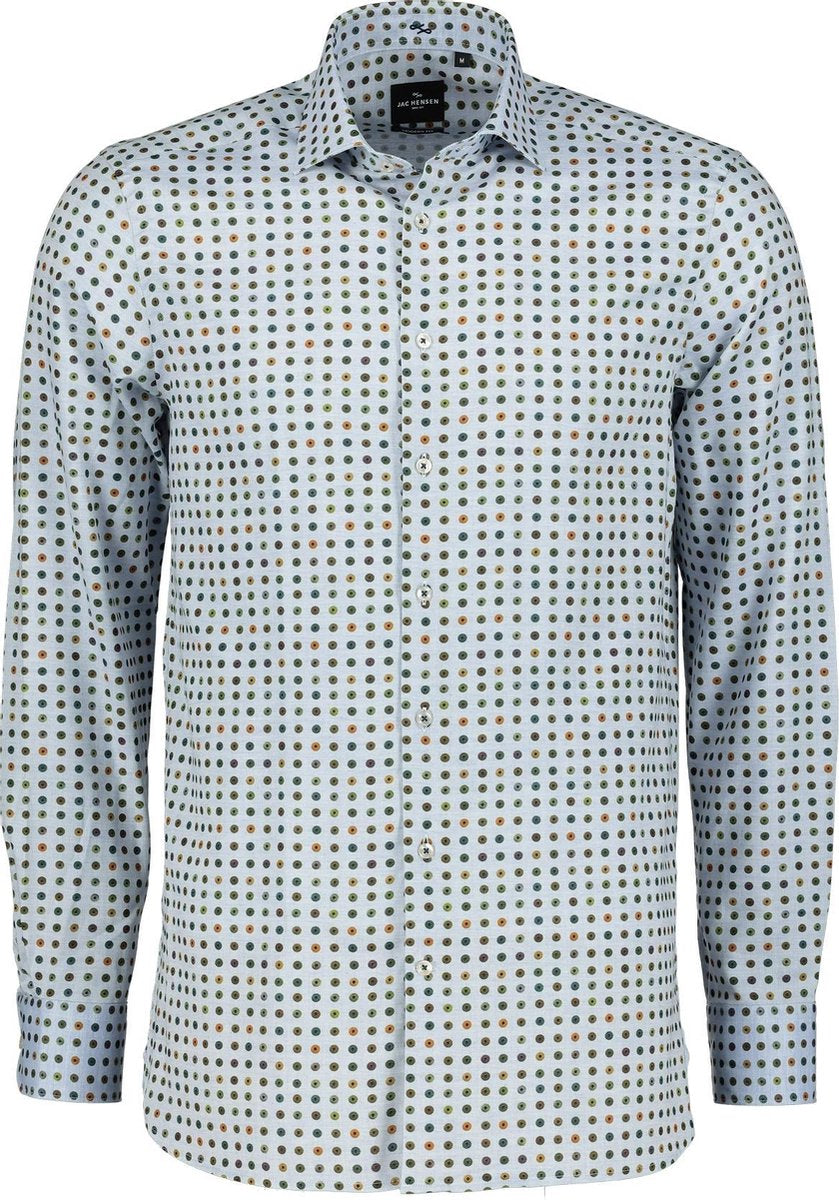 Jac Hensen Overhemd - Modern Fit - Blauw - 6XL Grote Maten
