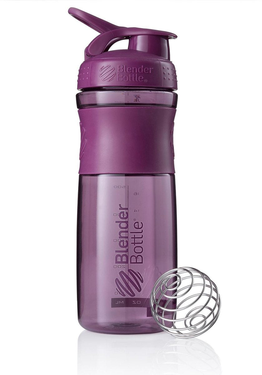 BlenderBottle SportMixer Tritan Grip - Eiwitshaker / Bidon - 820ml - Plum