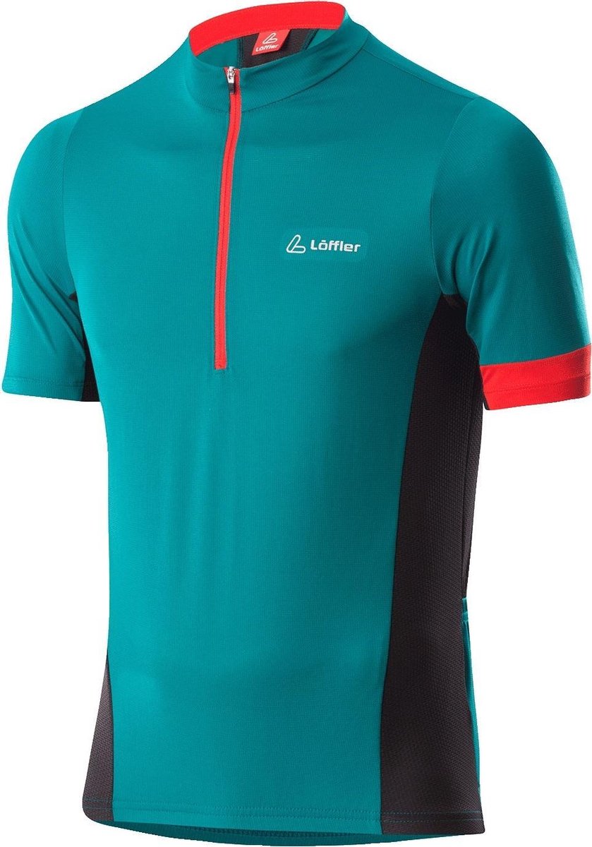 Löffler Fietsshirt Jersey Hz Pure Polyester Turquoise Maat 54