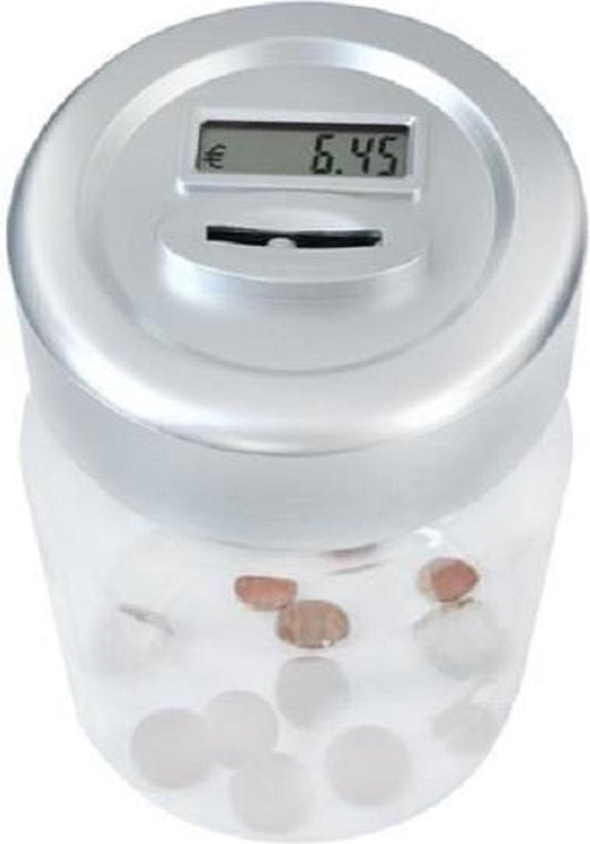 Digitale Spaarpot met Munten Teller -  Wit
