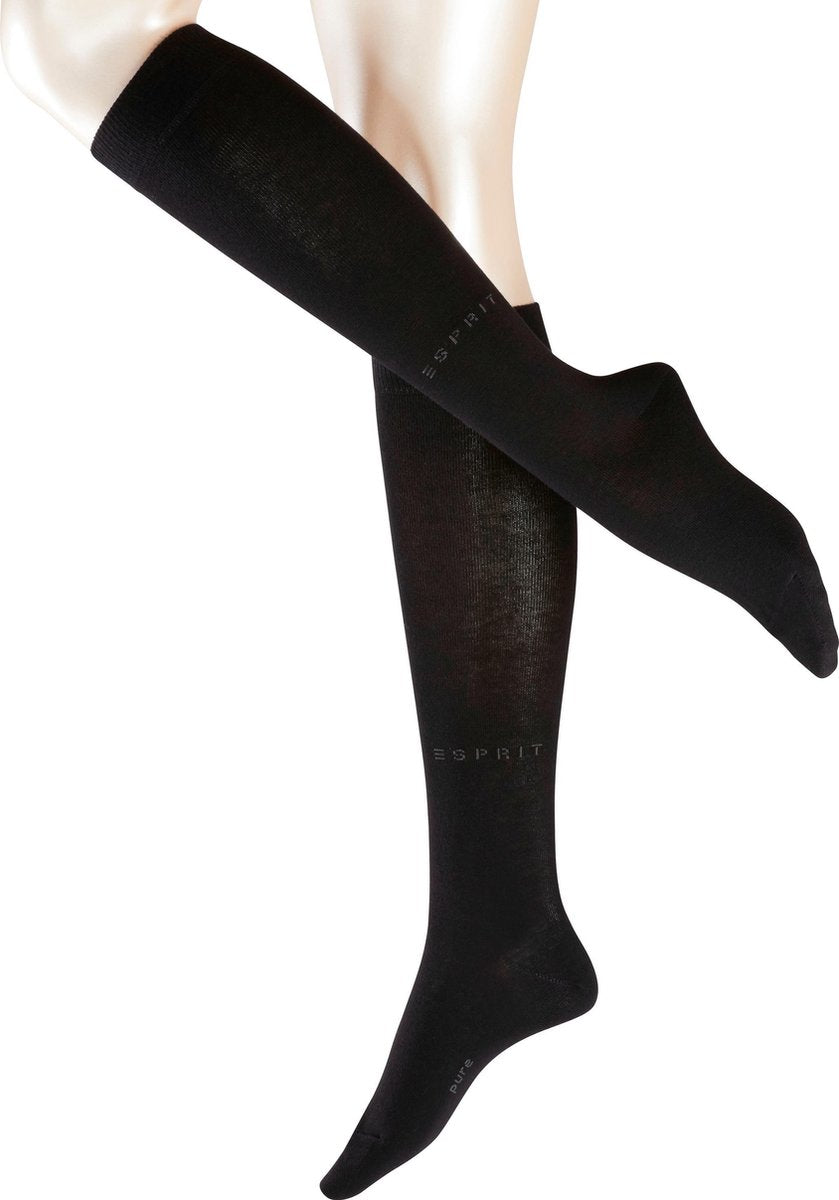 Esprit Basic Pure Kniekous Dames 19590 - Zwart 3000 black Dames - 35-38