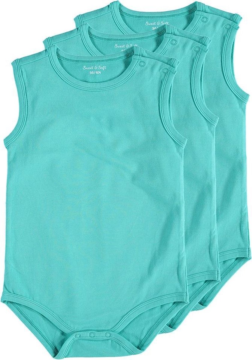 Zeeman Unisex Biologische romper - Turquoise - Maat 50/56