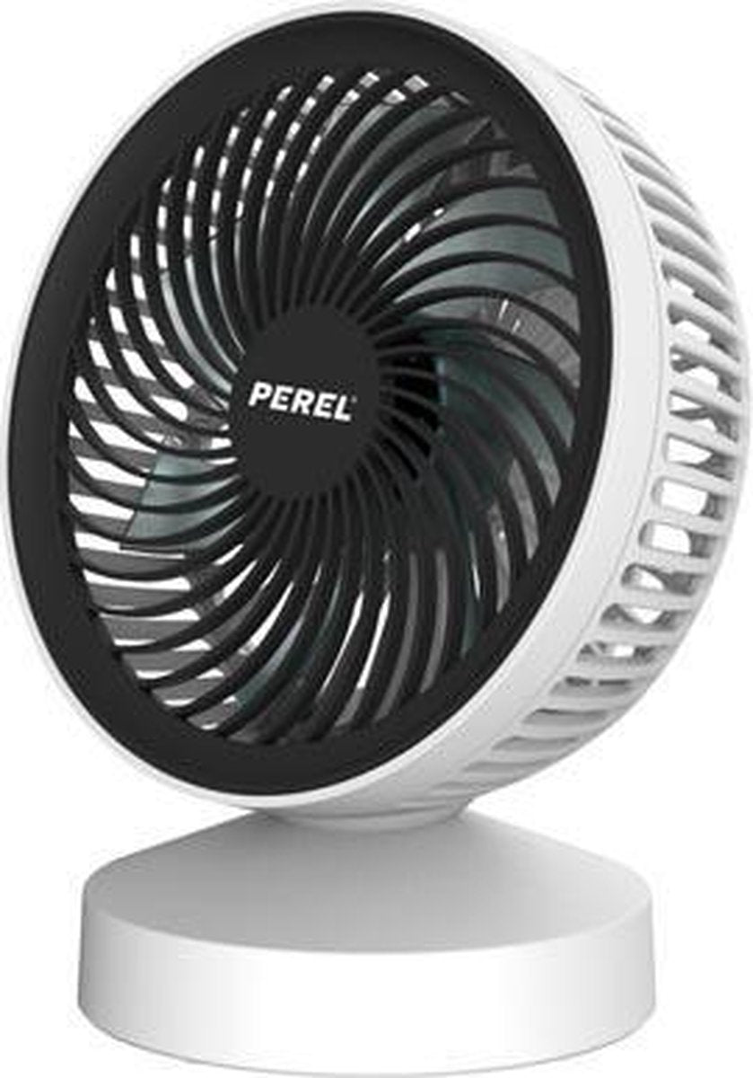 Ventilator design met usb-aansluiting - oplaadbaar - wit/zwart