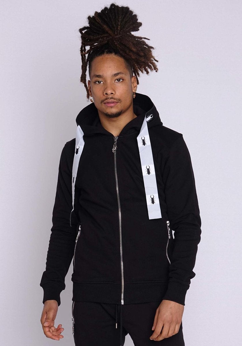 Conflict Hoodie Line Black