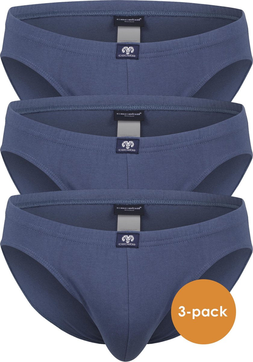 Ceceba heren slips buikmodel (3-pack) - blauw -  Maat: 8XL