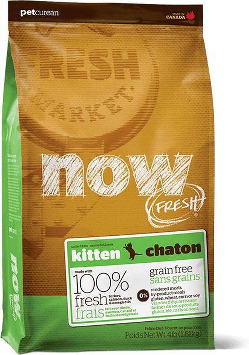 Petcurean NOW FRESH Graanvrij Kitten (7.26 kilo)