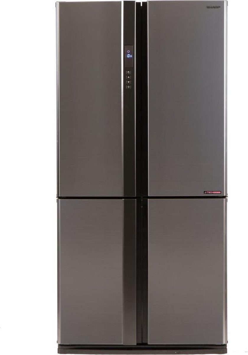 Sharp SJEX820F2SL Amerikaanse koelkast-4 deurs-183cm hoog-zeer stil 36dB