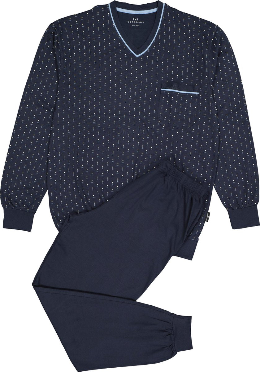 Navy blauwe herenpyjama van Gotzburg