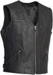 Halvarssons leren vest Cut zwart M