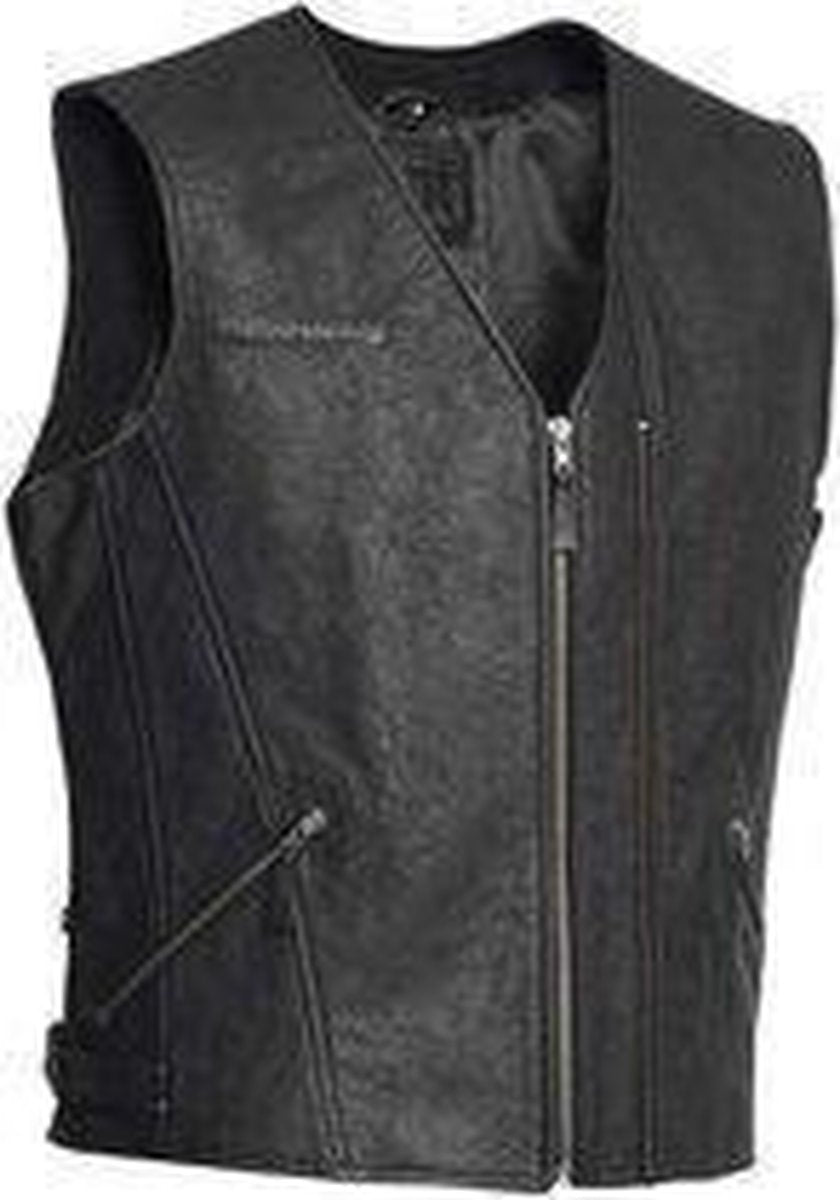 Halvarssons leren vest Cut zwart XL