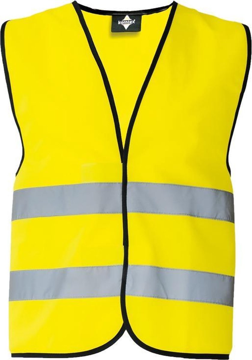 KX500 Korntex Veiligheidshesje volwassen EN ISO 20471 / EN 1150 - Maat S - Unisex – Geel
