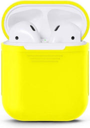 AirPods Hoesje - Siliconen Bescherm Case Hoesje - Geel - Smartphonica