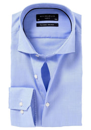Michaelis Heren Overhemd Blauw Royal Oxford - 38
