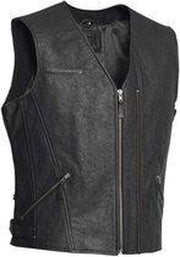 Halvarssons leren vest Cut zwart L