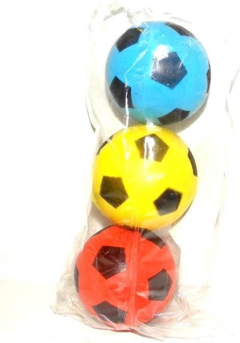 Foamballetjes set/3 d70 voetbaldec.