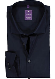 Redmond slim fit overhemd - nacht blauw - Strijkvriendelijk - Boordmaat: 37/38