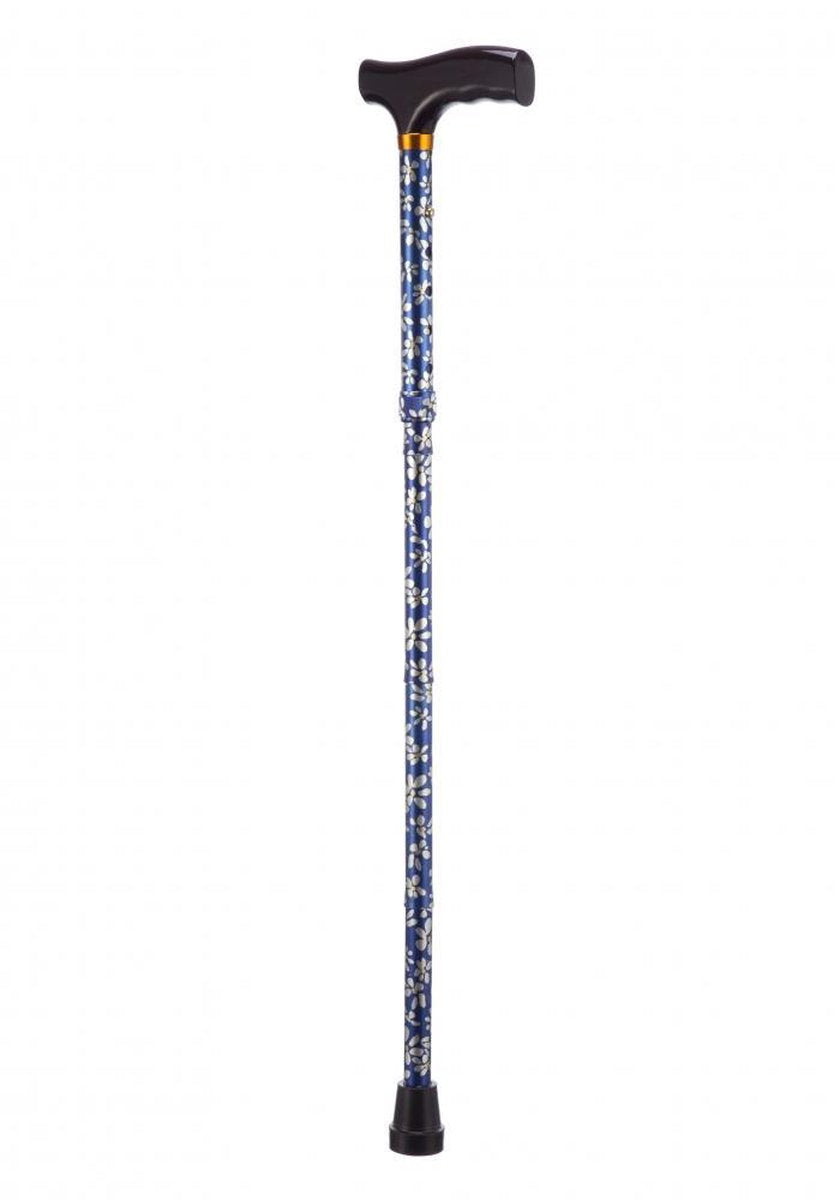 Opvouwbare wandelstok - Gebloemd - 84-94 cm
