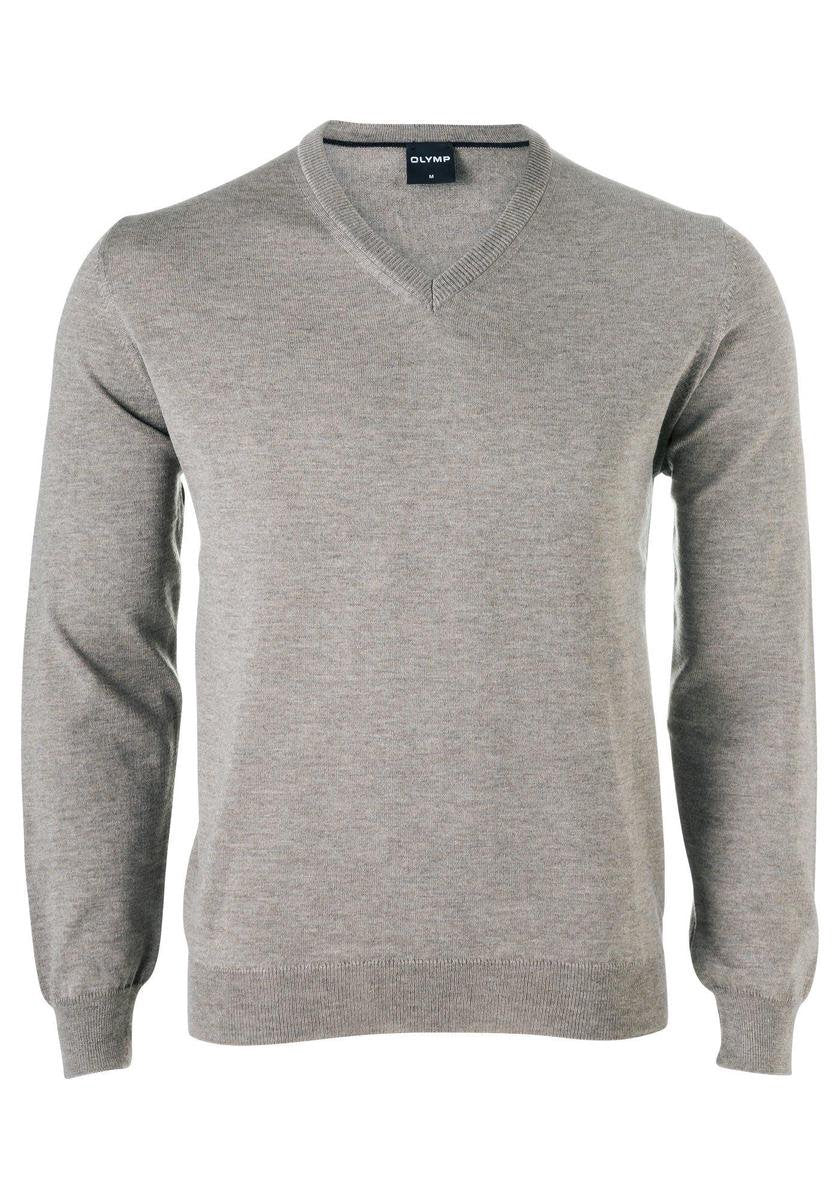 OLYMP heren trui wol - V-hals - beige -  Maat S