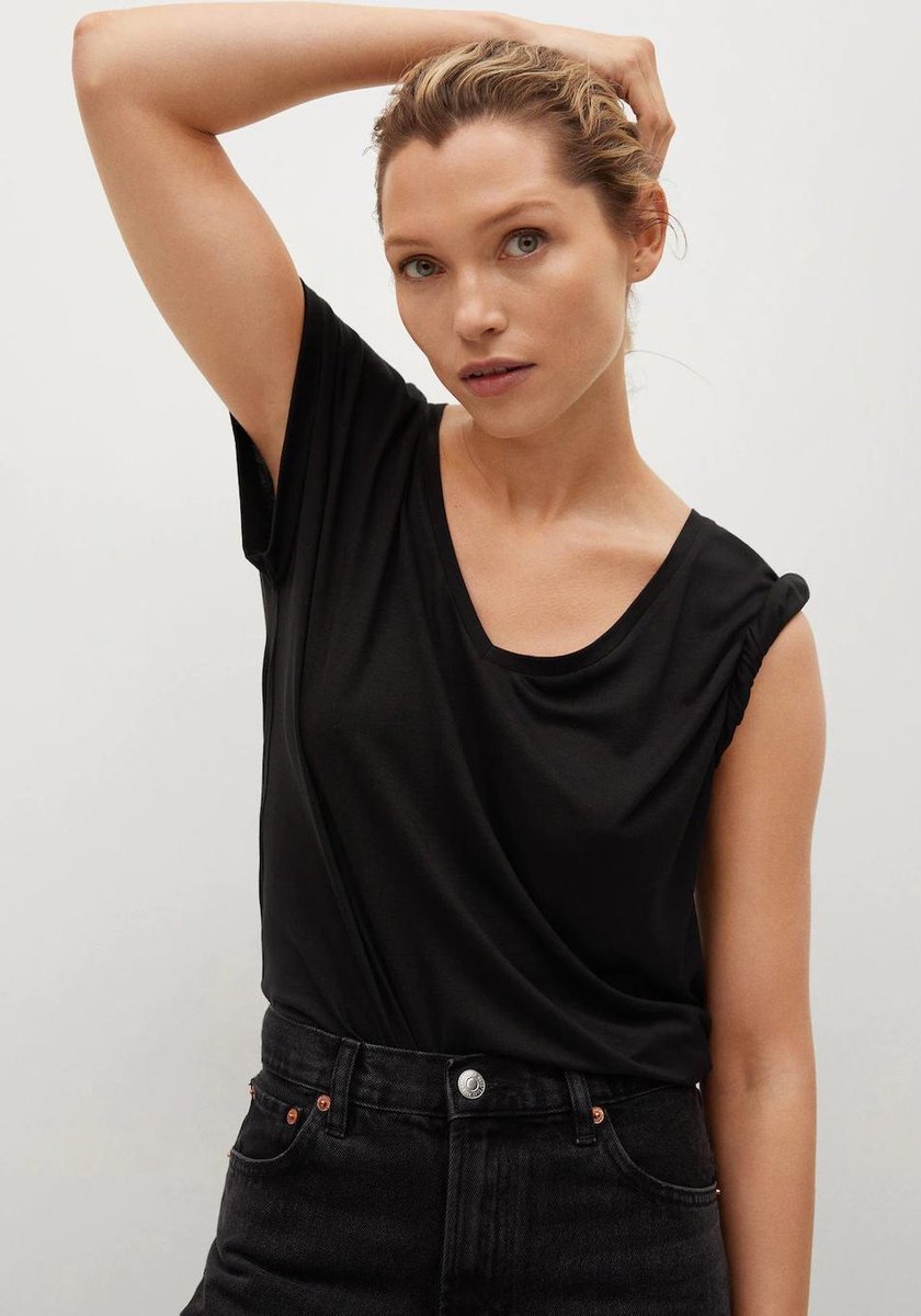Basic T Shirt Met V Hals 17050105 99