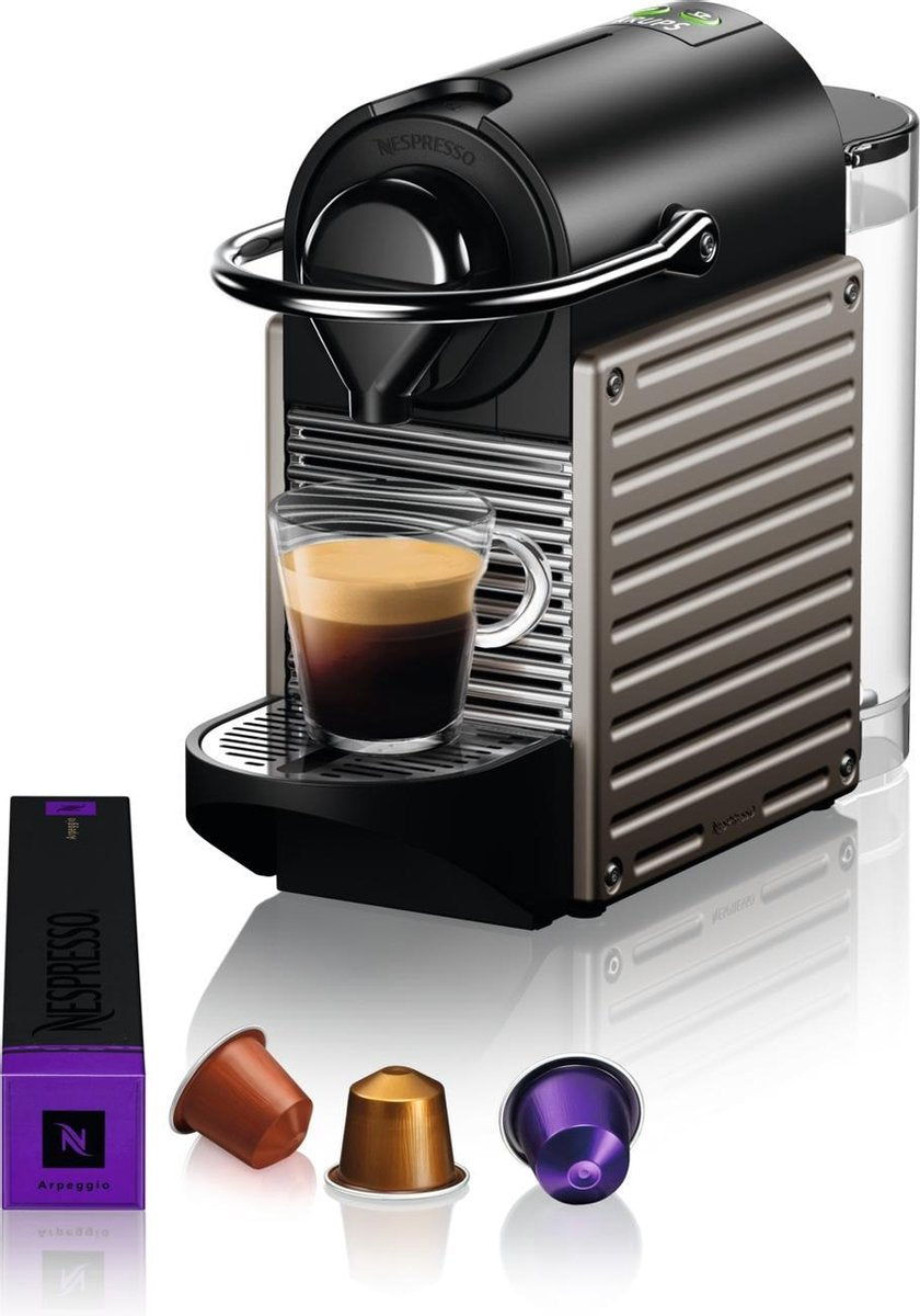 Krups Nespresso Pixie XN304T - Koffiecupmachine - Titanium