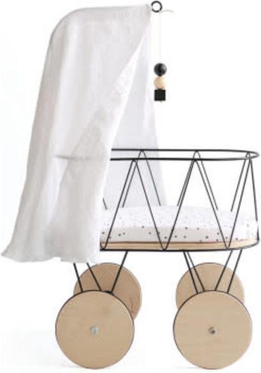 Ooh Noo Dolly Cot + Luifel - Poppen wagen - Wieg