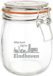Gegraveerde Weckpot 0.75 ltr. Eindhoven