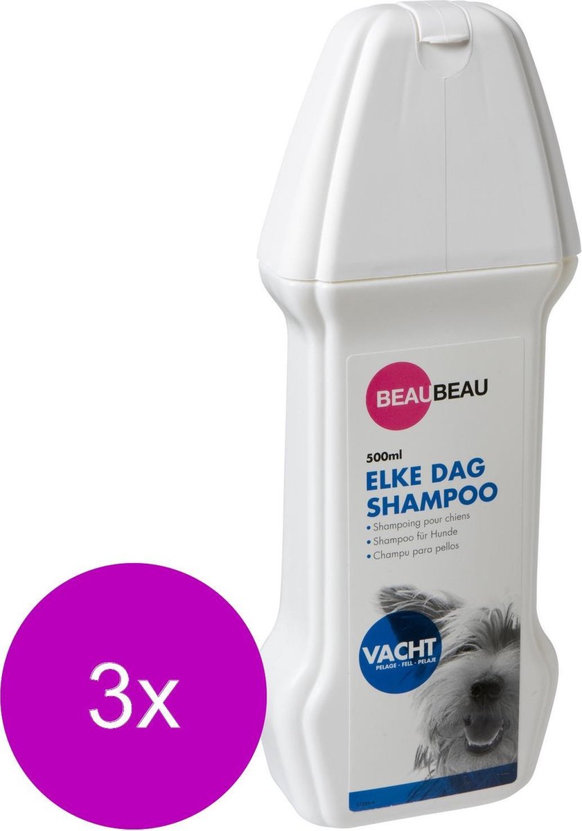 Beaubeau Hondenshampoo Elke Dag - Hondenvachtverzorging - 3 x 500 ml