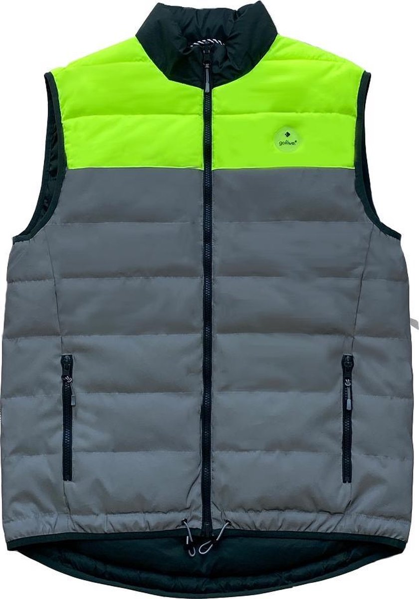 gofluo. Reverse Veiligheidshesje - Reflecterend hesje - Fluoriserend - Veiligheidsvest - Hardloophesje - Reflectie jas - Lichtgewicht - Veilig de weg op - Groen - M