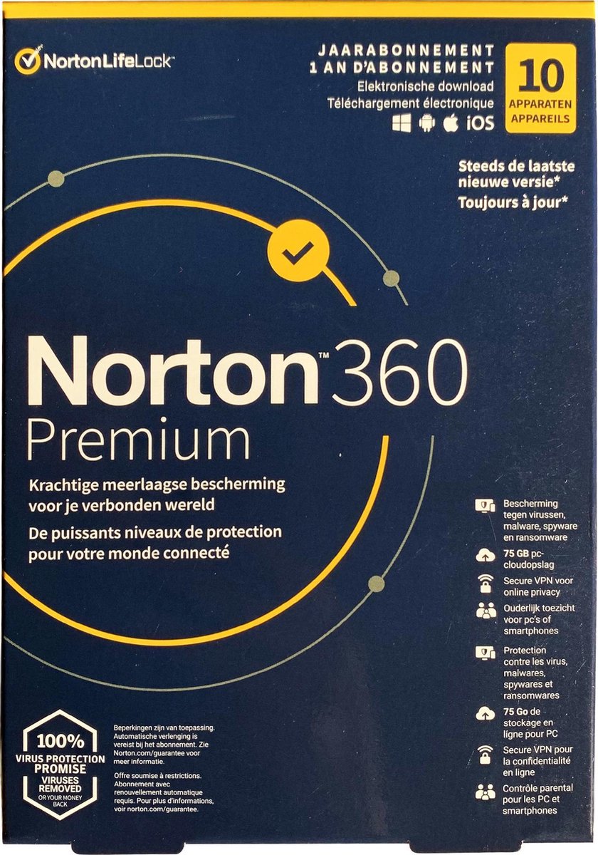 NORTON 360 PREMIUM 75GB BN 1 USER