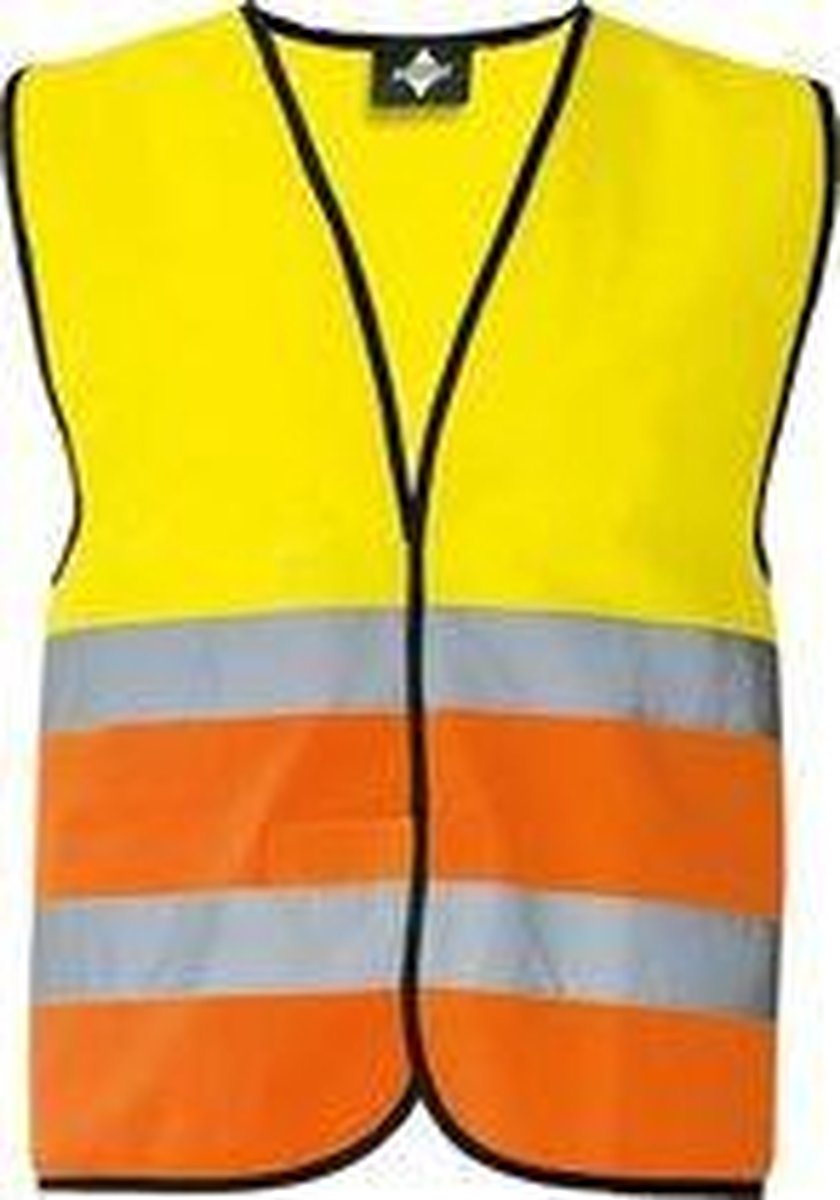 KX500 Korntex Veiligheidshesje volwassen EN ISO 20471 / EN 1150 - Maat XL - Unisex - Geel/Oranje