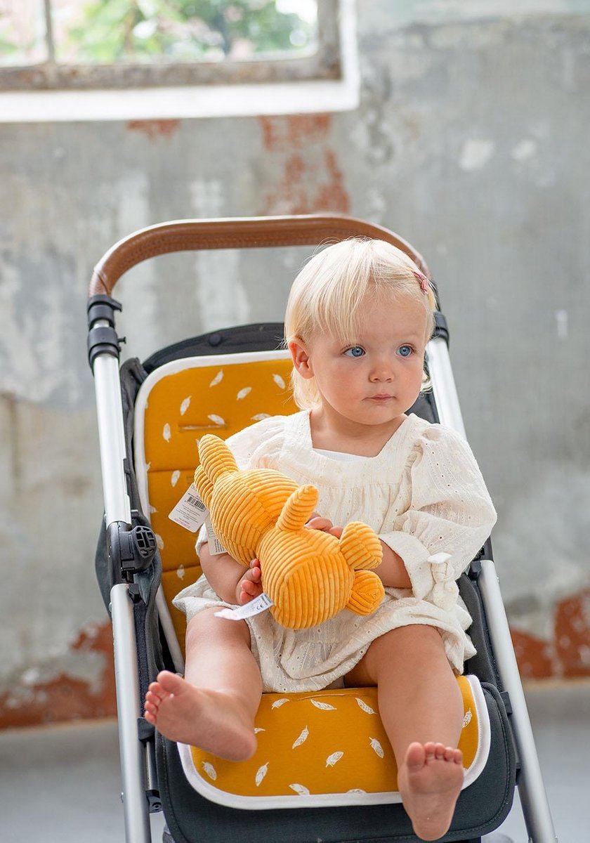 Wallabiezzz Inlegkussen Buggy – Buggy Inleg – Perfect voor Warme Dagen – Ademt en Absorbeert – Geel
