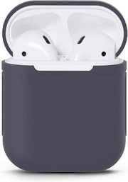 AirPods Hoesje - Siliconen Bescherm Case Hoesje - Donker Blauw - Smartphonica
