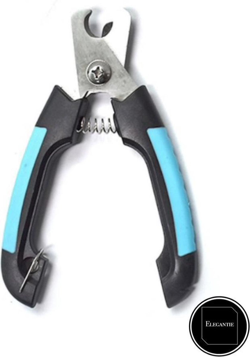 ElegaPet Professionele Nagelknipper Hond L - Blauw Zwart - Dier - Nageltang Met Veiligheidsstop Nagelschaar