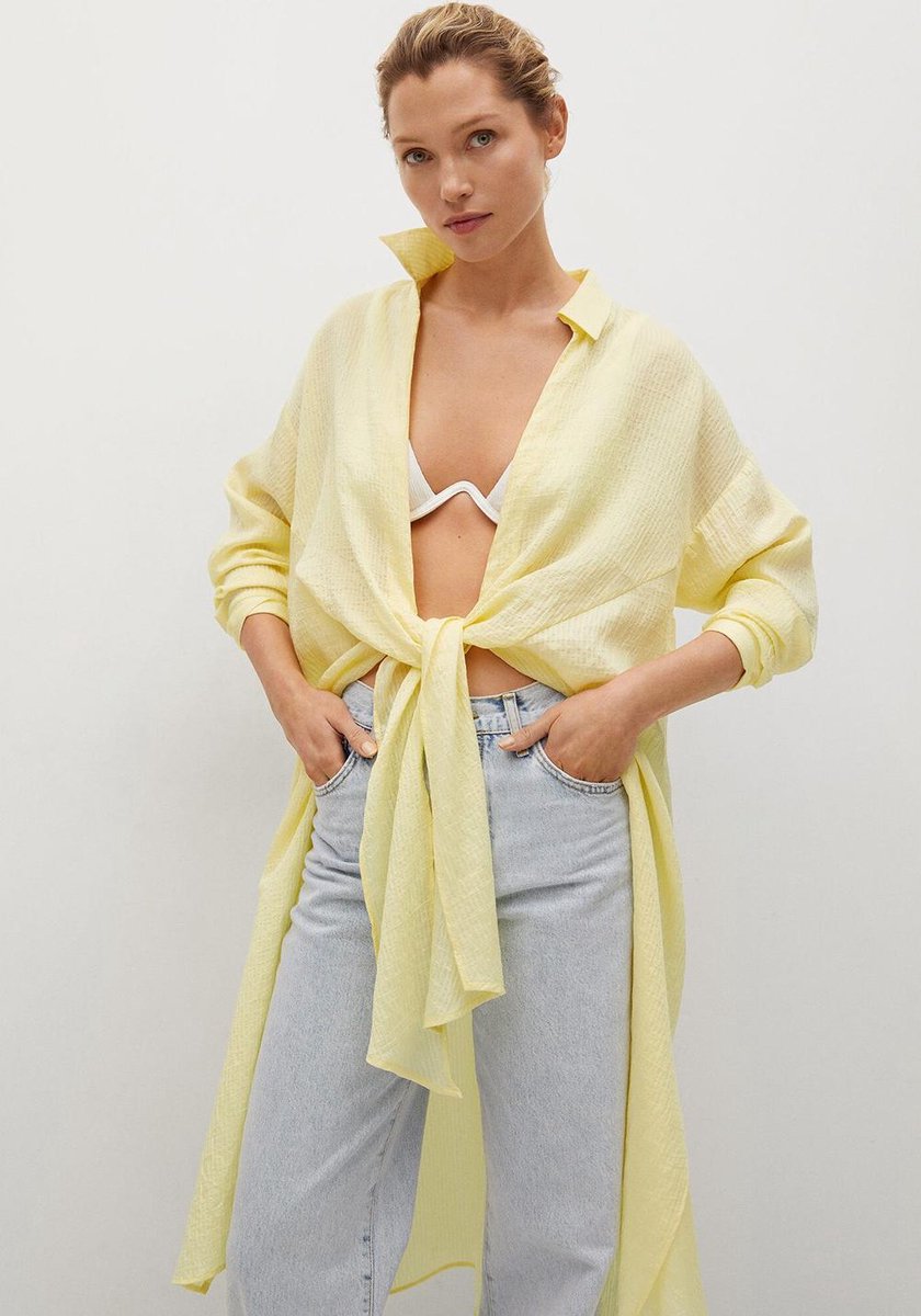 Lyocell Blouse Met Knoop 87088637 11